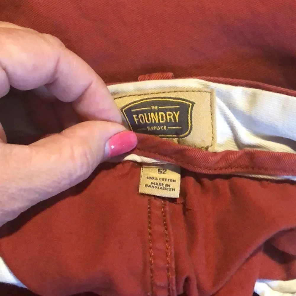 Foundry Supply Company Men’s Rust Chino Shorts size 52